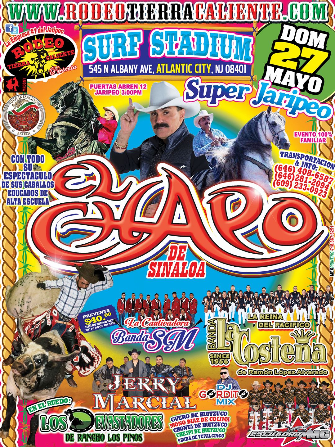 Super Jaripeo con El Chapo de Sinaloa, Rodeo Tierra Caliente MG